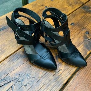 Strappy Black Heels